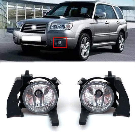 Pair Front Bumper Glass Lens Fog Lamp Bulb for Subaru Forester SG 2006-2008