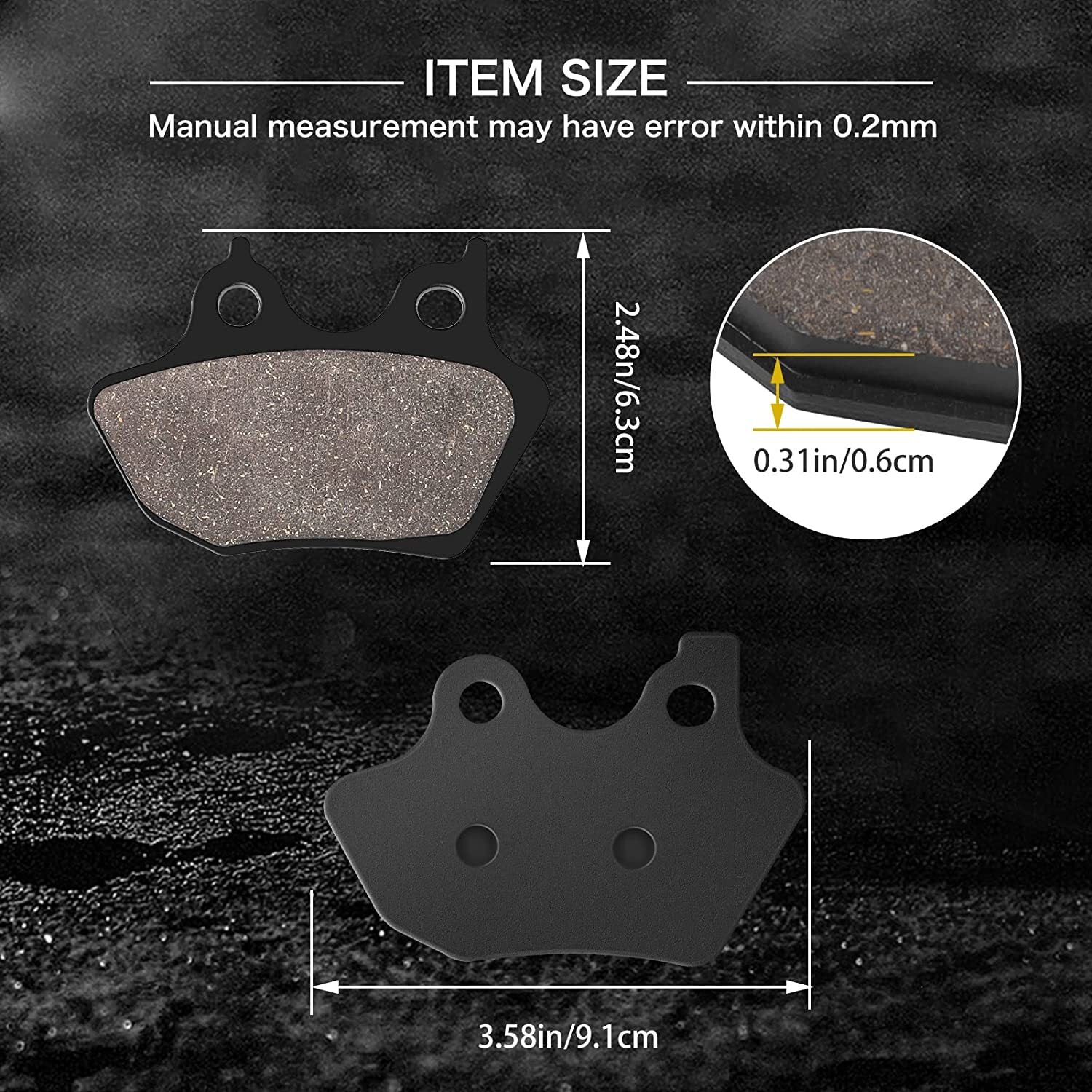 Brake Pads for Harley Davidson Softail FLSTCI FLSTC Heritage Classic/i 2000-2007