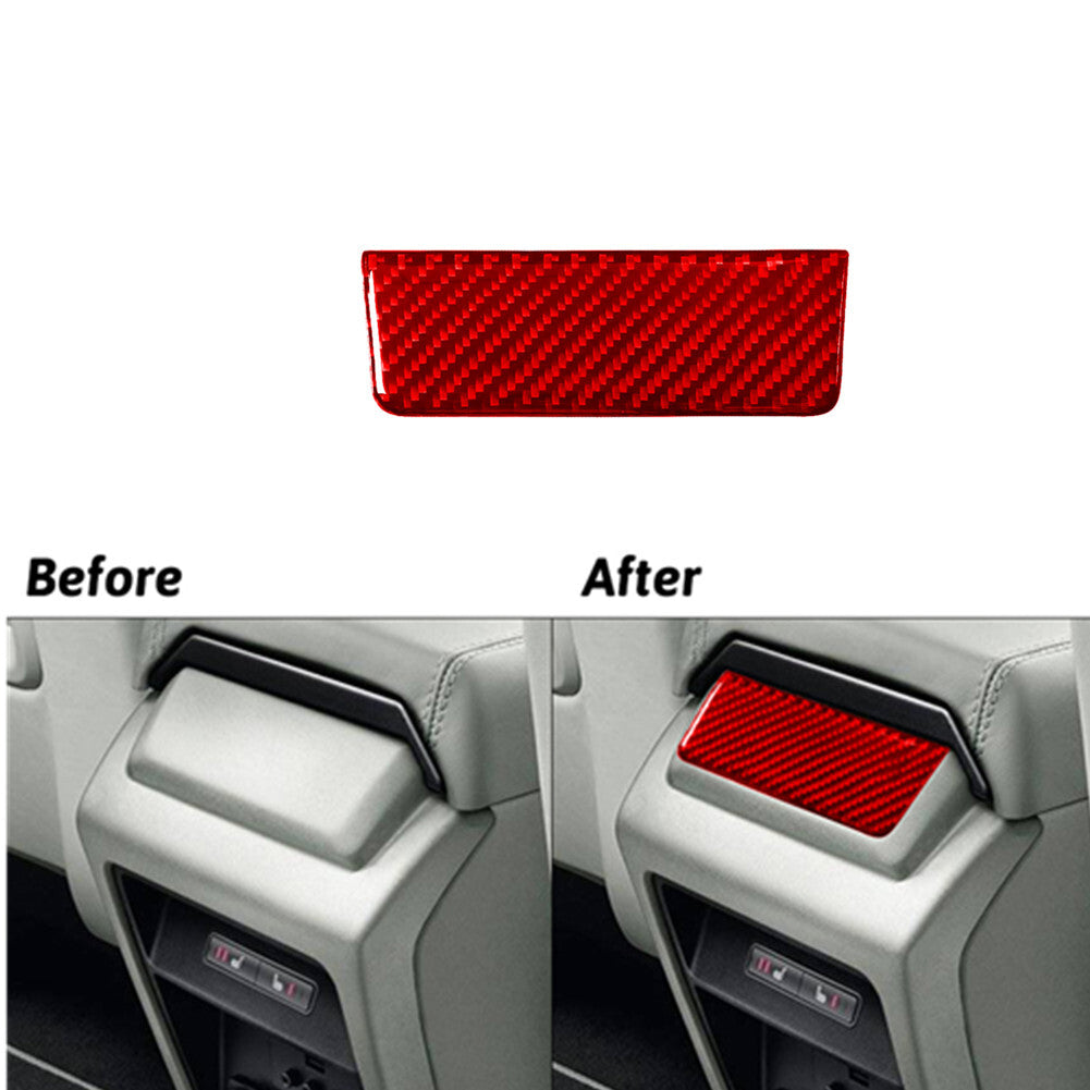 Red Carbon Fiber Rear Console Plate for Land Rover Discovery Sport 2015-2019