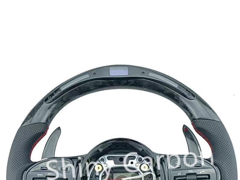 Forged carbon fiber LED steering wheel suitable for AMG C63, E63, CL63, S63, G63, GLA, CLA, GLE.