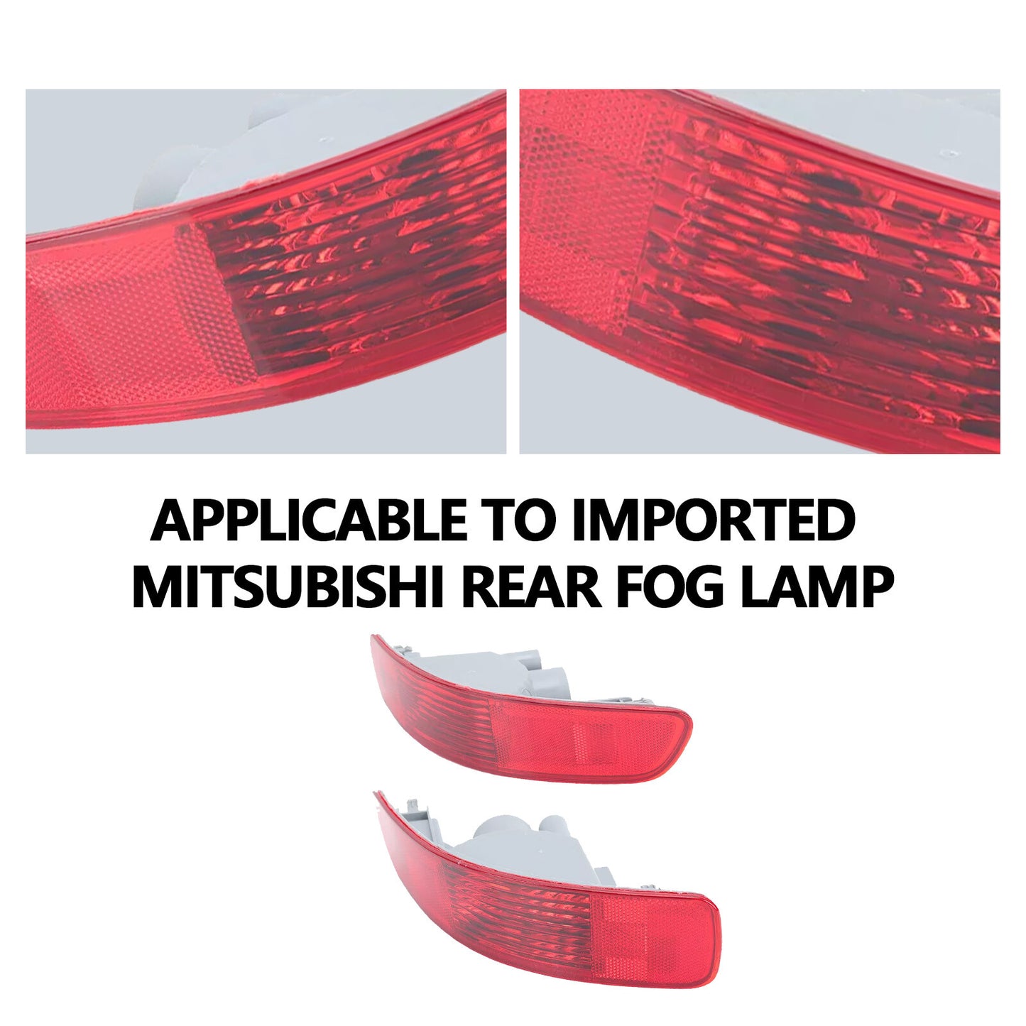 2-piece rear bumper reflector light and tail fog light kit for Mitsubishi Outlander 2007-2012