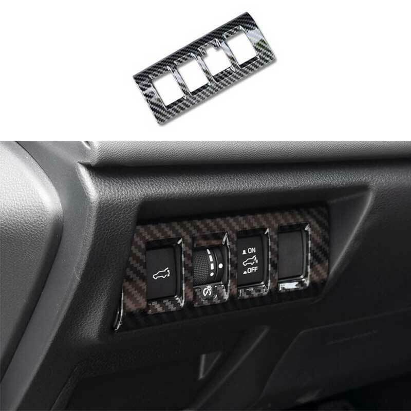 for Subaru Outback 2020-23 Carbon Fiber Style Headlight Switch Button Cover Trim