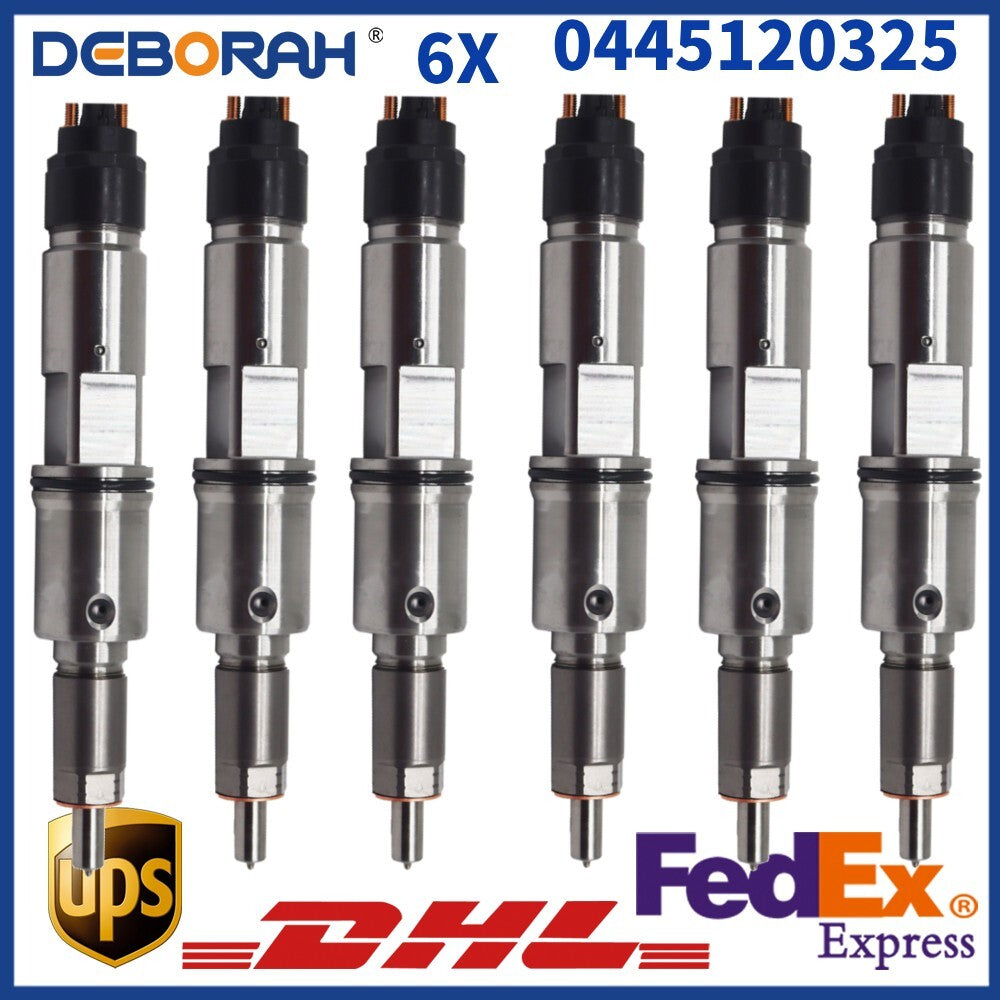 6PCS 0445120325 Common Rail Fuel Injector 0 445 120 325 For JAMZ Trucks