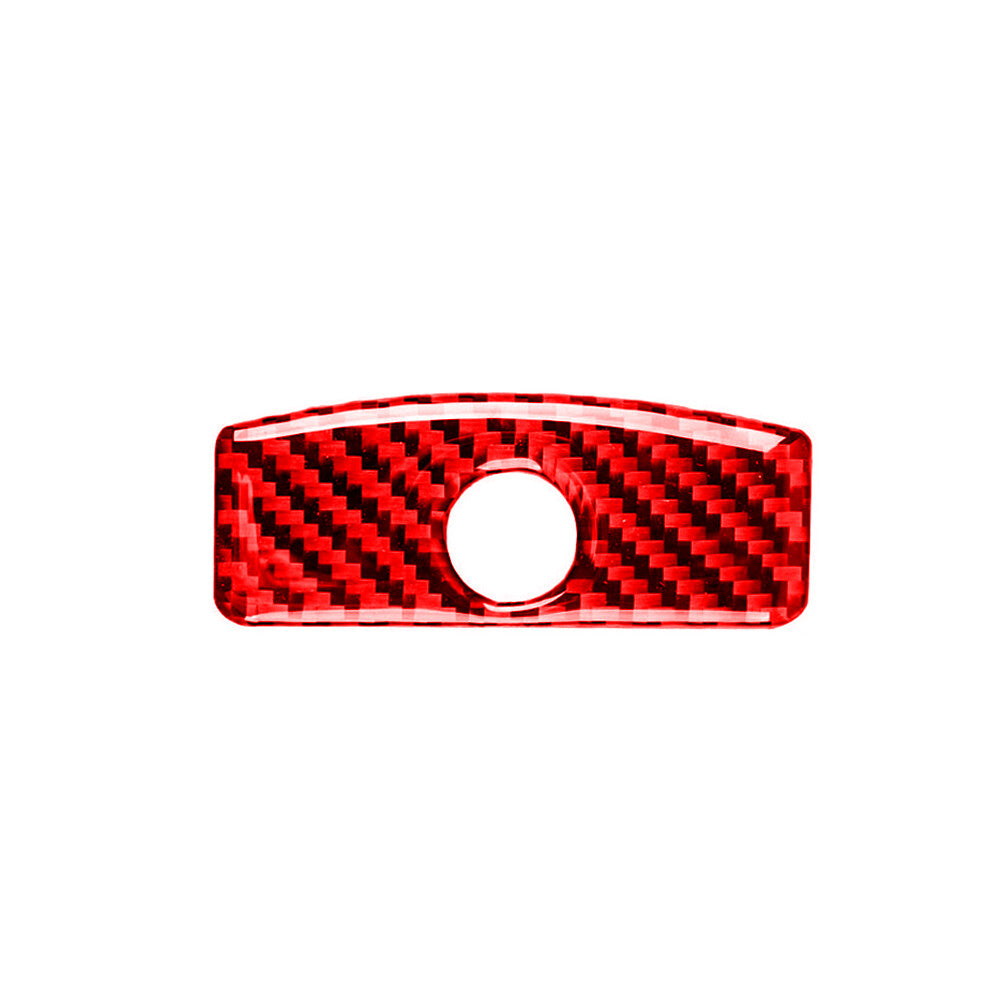 Red Carbon Fiber Radio Console Buttons Cover Trim for Subaru Forester 2009-2013
