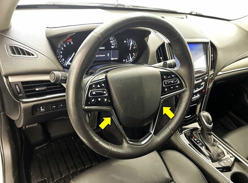 Carbon Fiber Steering Wheel Button Panel Trim For Auto for Cadillac ATS-V ATS 13-19