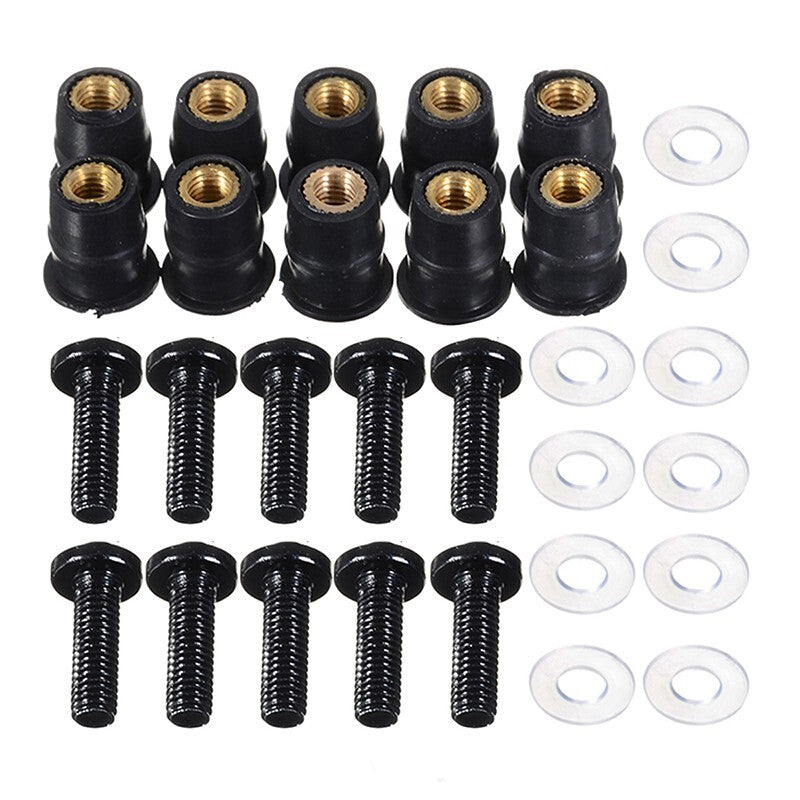 10PCS Windscreen Windshield Bolt Screw Kit Fit For GSF1200 GSX1250FA DL650/1000