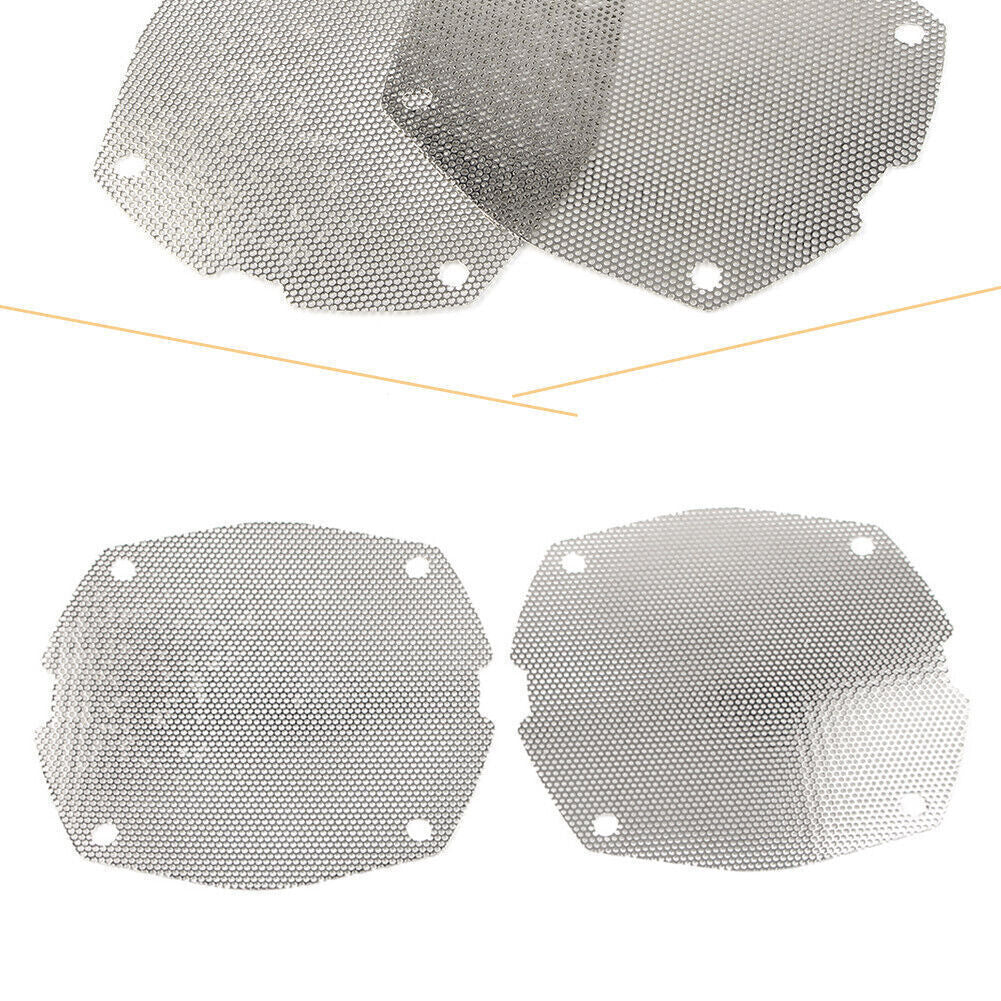 2X Chrome Front Mesh Speaker Grilles Fit for Harley Dresser FLH/T Electra Glide