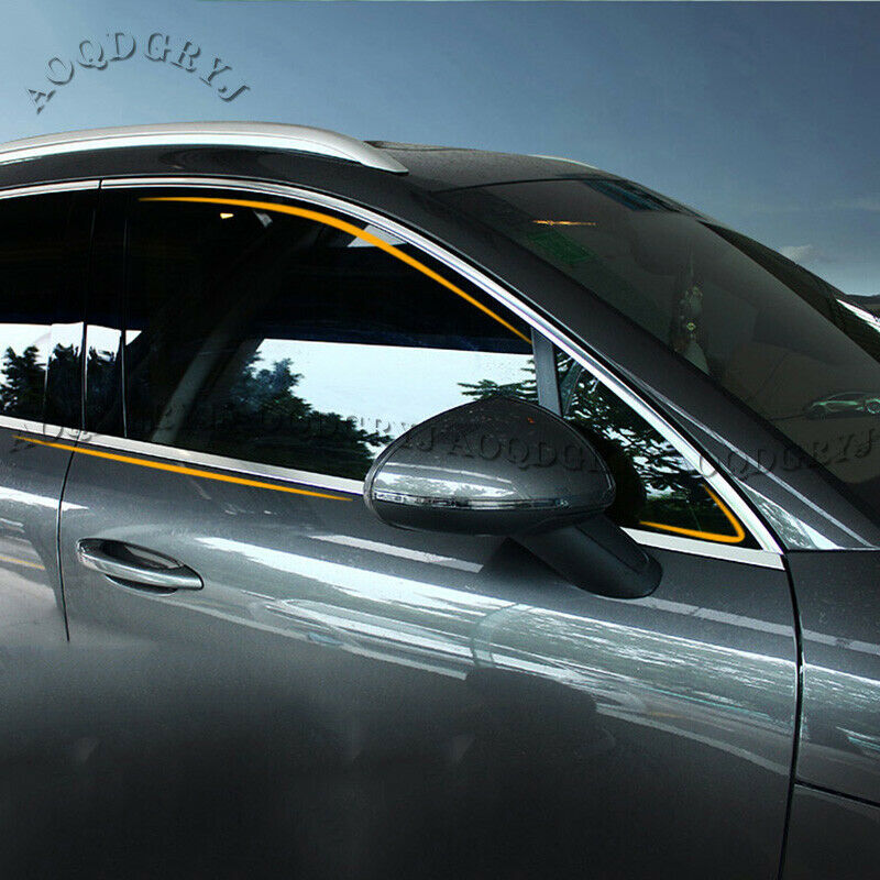 for Porsche Macan 2014-2019 Chrome Window Sill Moulding Pillar Trim Cover Steel