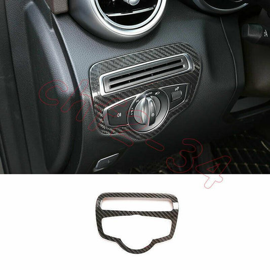 Dry Carbon Fiber Headlight Switch Control Frame Trim for Benz G W464 G350 G55/63