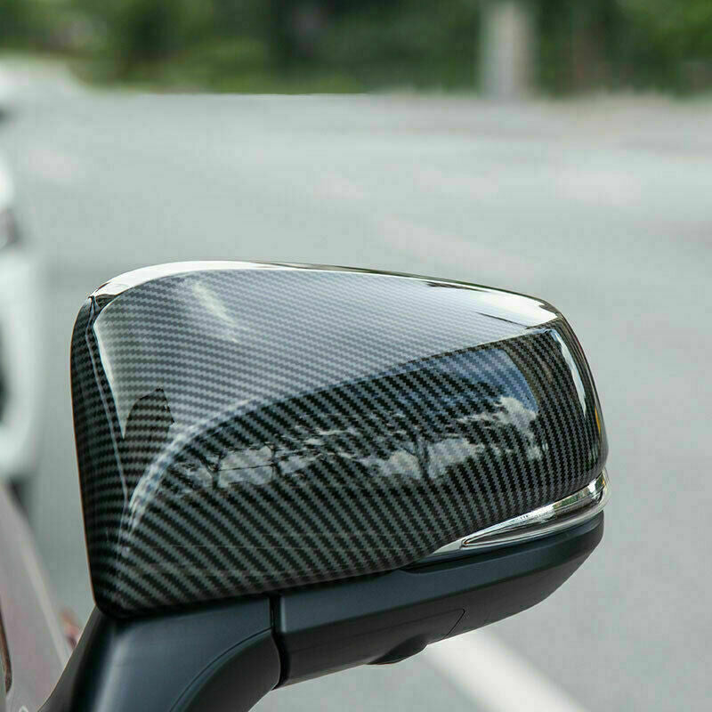 for Toyota RAV4 2019-2023 Carbon Fiber ABS Exterior Rear View Mirror Cover Trims
