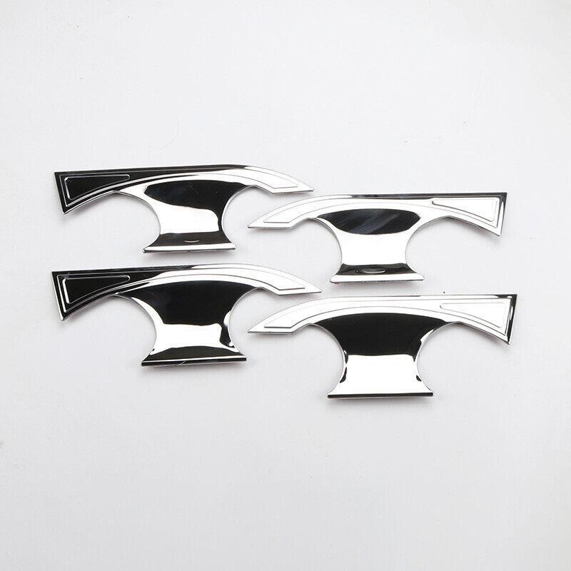Fit for Honda Accord 2008-2013 Outside Door Bowl Cup Cover Trim Steel Chrome 4PC