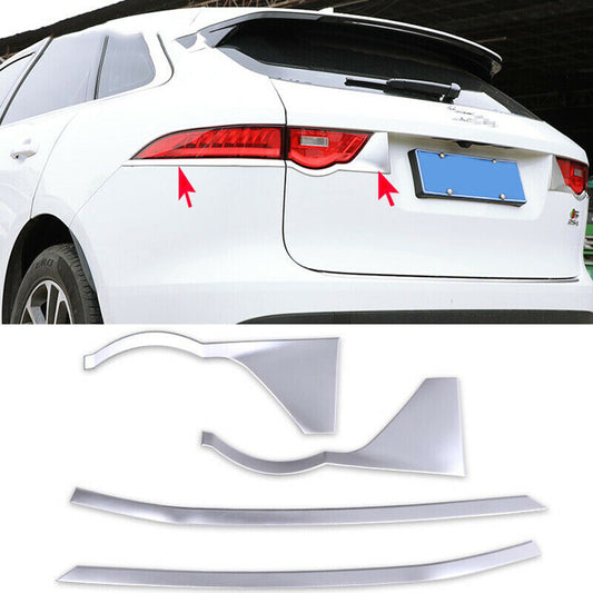 for Jaguar F-PACE 2016-2019 Chrome Rear Light Tail Lamp Eyebrow Strip Cover Trim