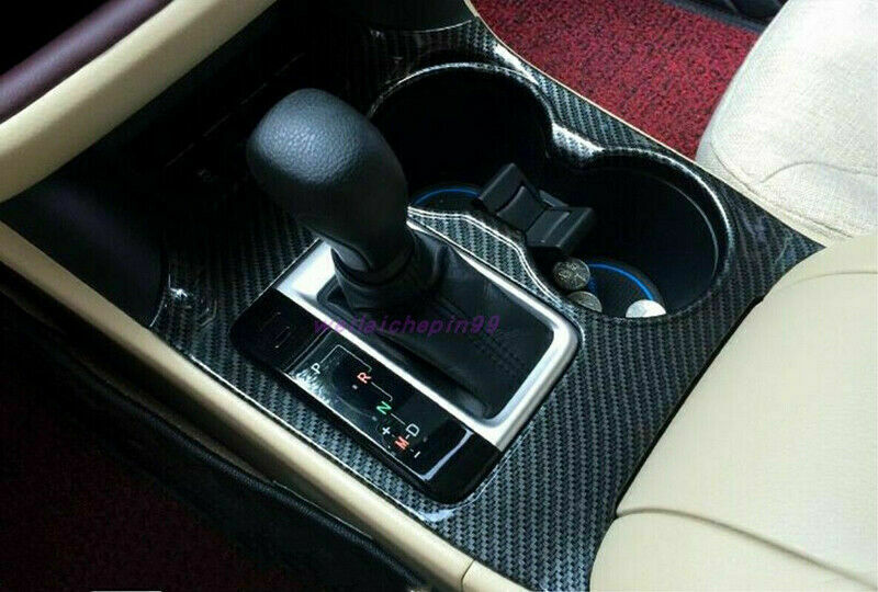 Carbon Fiber Color Car Gear Shift Box Panel Trim for Toyota Highlander 2014-2019