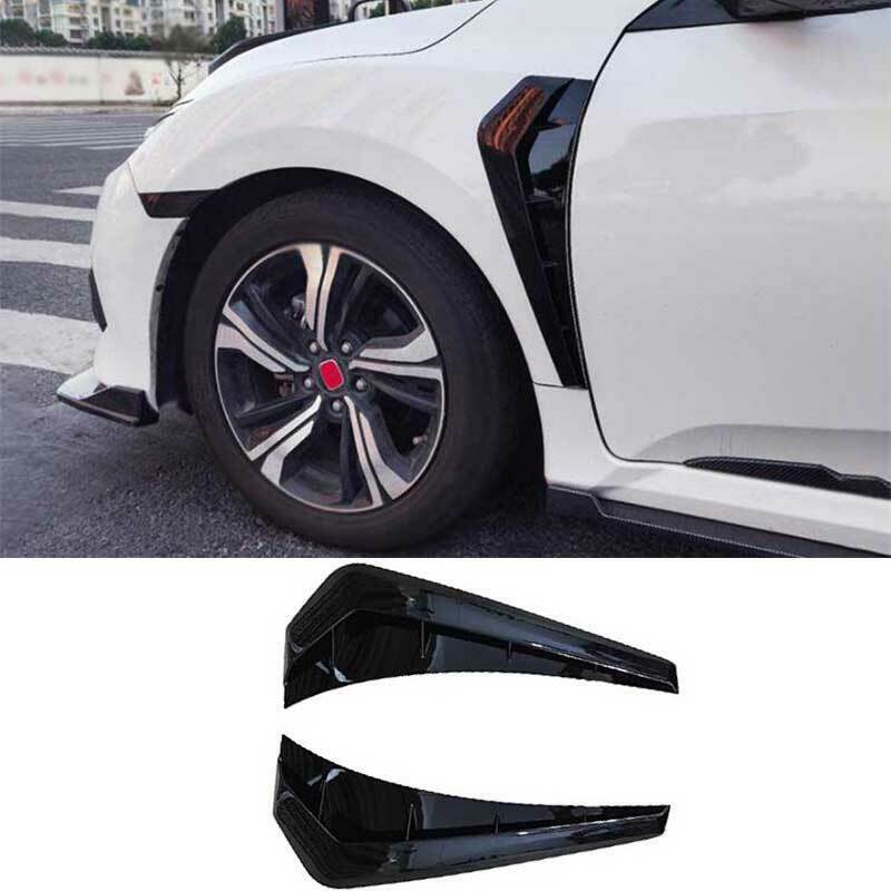 for Honda for Civic 2016-2021 Black Type-R Style Fender Side Air Outlet Cover trims