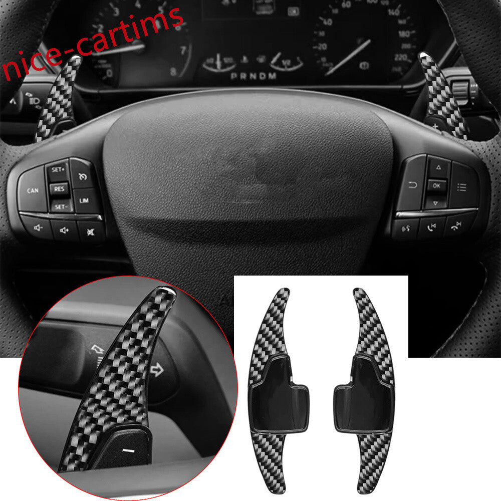 ABS/Carbon Steering Wheel Paddle Shifter for Ford Focus 15-22EcoSport/Escape 20+