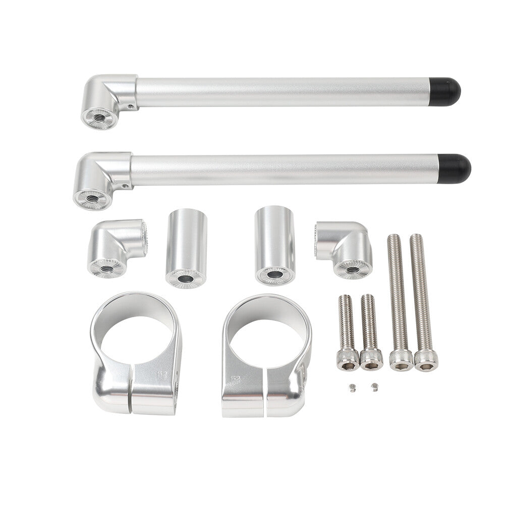 52MM Cafe Racer Bars 7/8 Universal Clip-On Handlebar Fork Tube Motorcycle