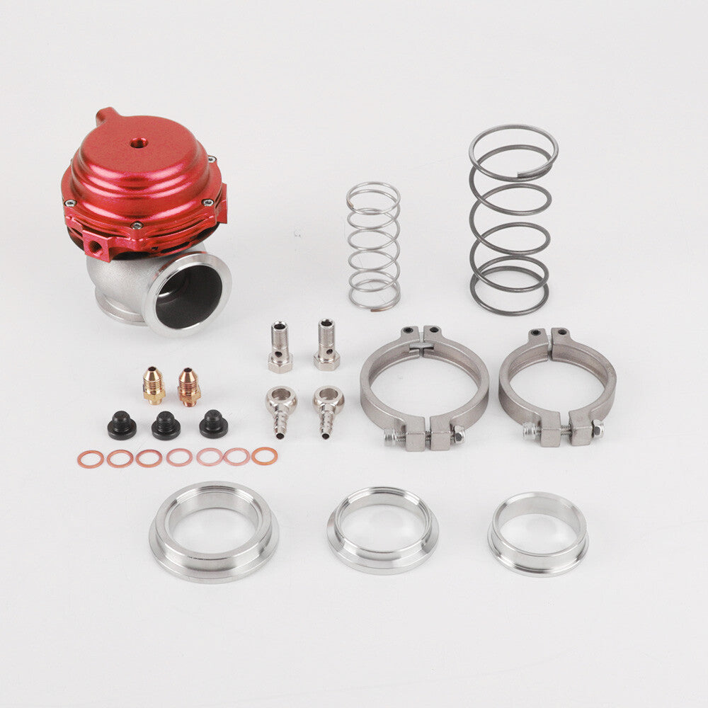 Universal fit for 44mm external Wastegate MVR V-band flange turbine water-cooled red