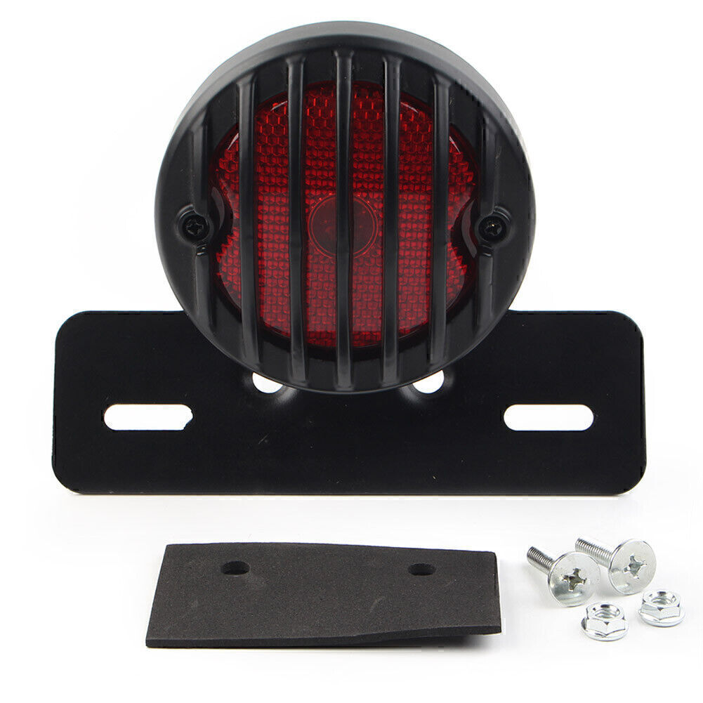 For Cafe Racer Universal Motorcycle Side Mount Tail Light License Plate Bracket