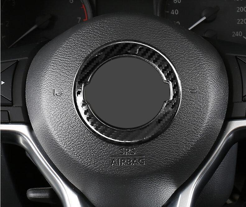 for Nissan Altima 2019-22 Carbon Fiber Style Steering Wheel Strip Cover Trim 3X