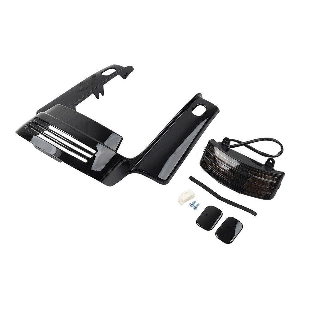 Rear Mudguard Fascia Extension Filler W/ Light for Harley Road King FLHR 2009-13