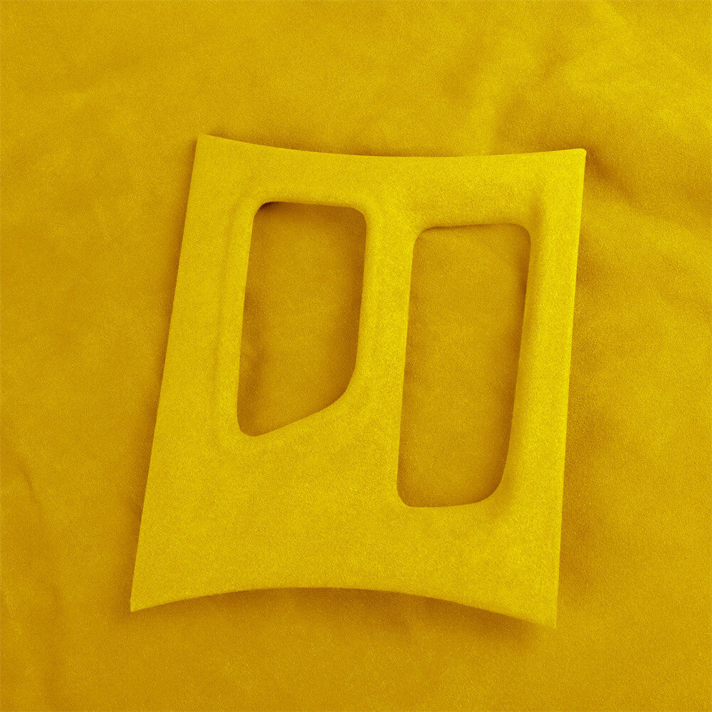 Suede Yellow Center Console Gear Shift Box Panel Cover for Dodge Charger 2015-22