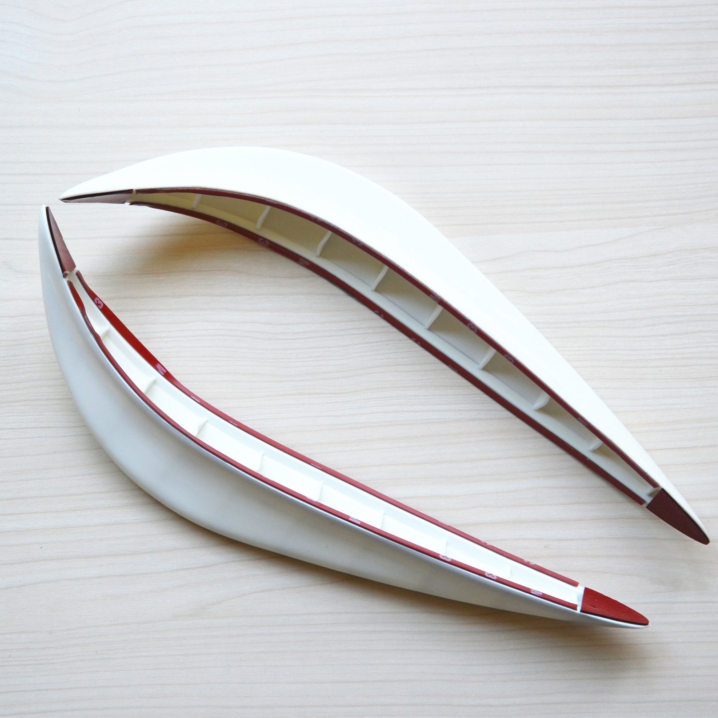 Car Bumper Anti-rub Cover Stickers Protector Guard 3D White Streamline
