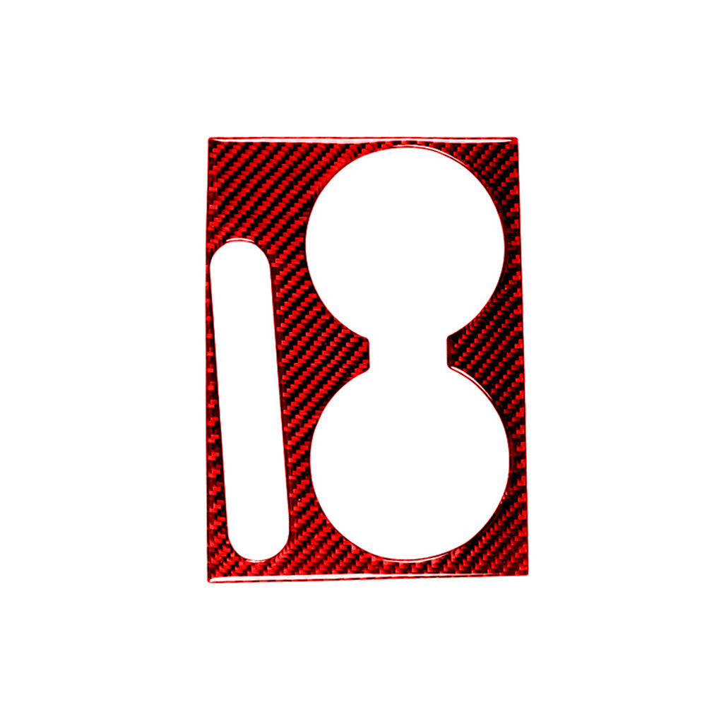 Red Carbon Fiber Watercup Holder Panel Trim Cover for Honda Accord Sedan 2003-07