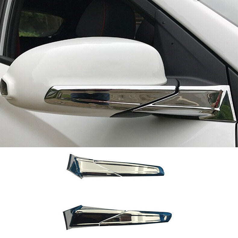 for Hyundai Kona 2018-2022 Chrome Exterior Rear View Mirror Strip Cover Trim 4x