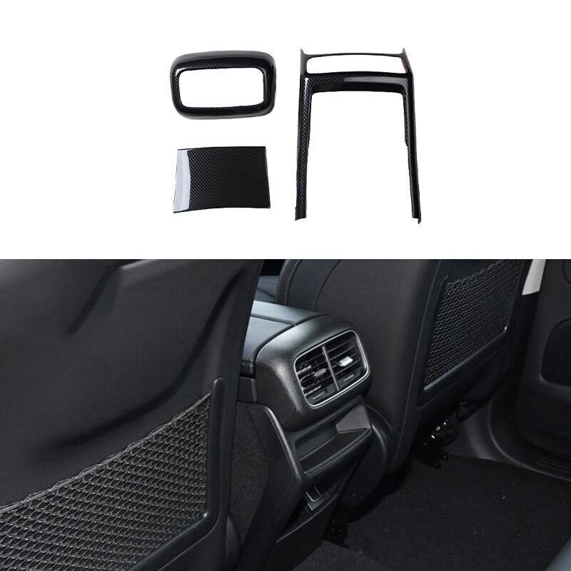for Benz GLE 2020-2023 Carbon Fiber Inner Back Row Air Outlet Vent Cover Trim 3P