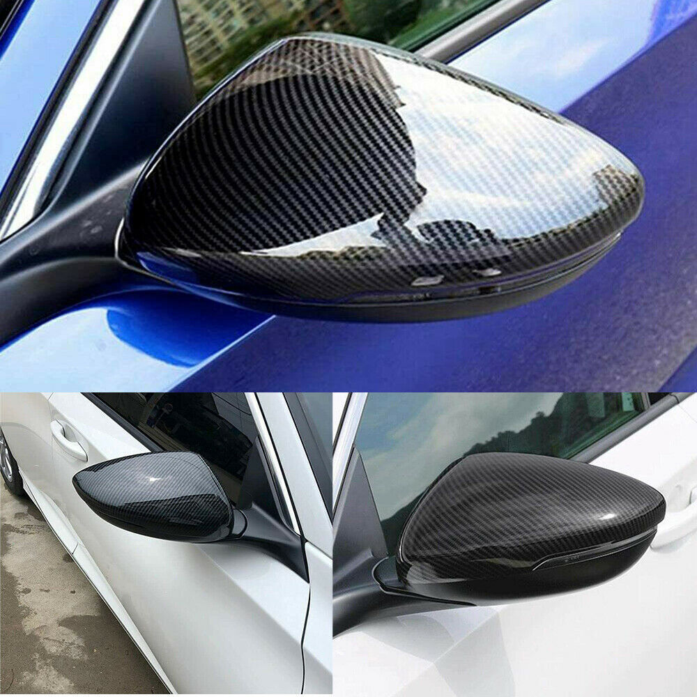 2PC ABS Carbon Fiber Rear View Side Mirror Cover Trim for Honda Accord 2018-21