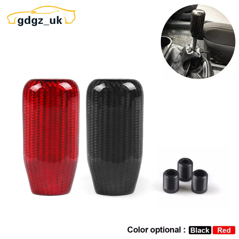 Real Car Carbon Fiber Manual Gear Shift Knob Stick Shifter Lever Knob NEW