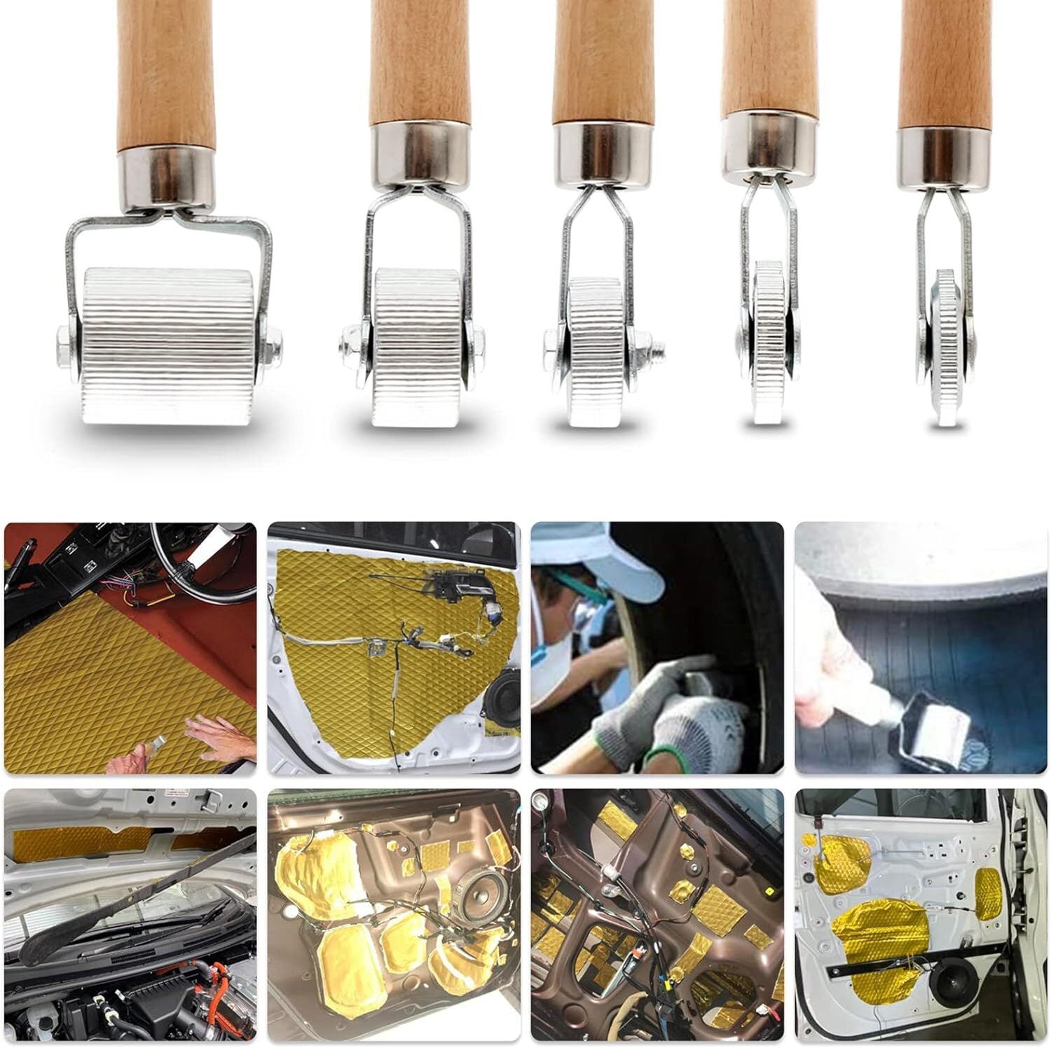 5 X Car Soundproofing Hand Roller Automatic Noise Reduction Tool Roller ( )