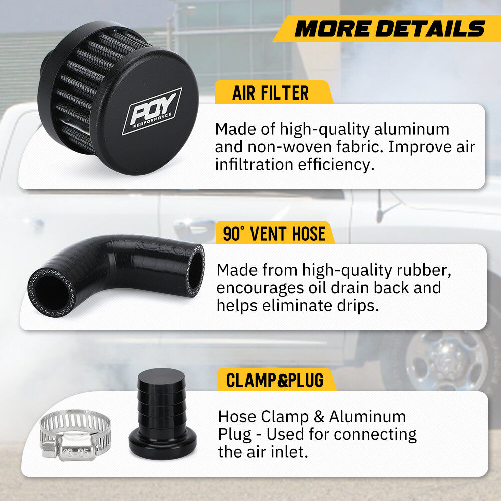 CCV Crank Case Vent Kit For 2007.5-2025 for Dodge 6.7L for RAM 2500 3500 Diesel