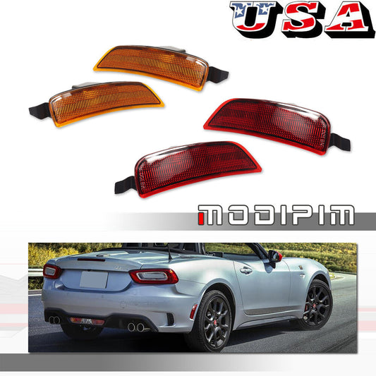 Amber and Red Fender Side Marker Light Housing Kit for 2016-2022 for Mazda Miata MX-5