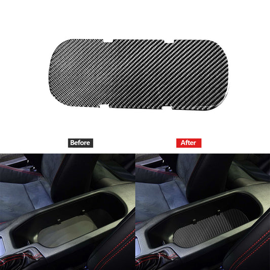 Cup Holder Bottom Pad Panel Trim Carbon Fiber for Toyota 86 for Subaru BRZ 2016-2020