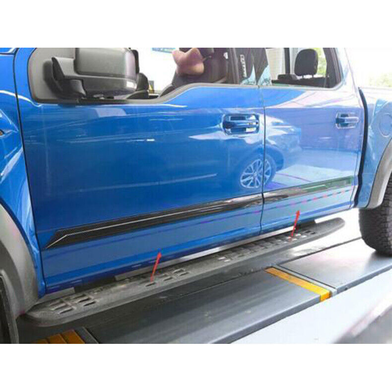 for Ford F150 F-150 2015-20 Carbon Fiber Look Body Side Door Molding Guard Trim