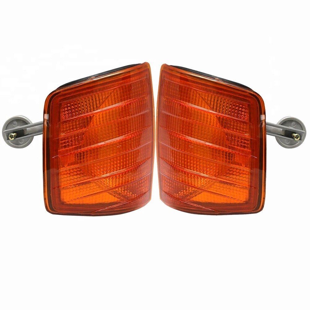 for Mercedes-Benz W201 E200 E220 2pc Corner Lamp Yellow Turn Signal Lamp Housing