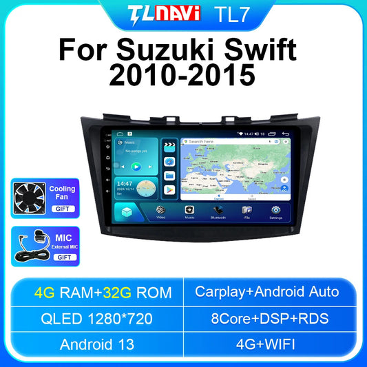 for Suzuki for Swift 2010-2015 Carplay Car Stereo Radio GPS Multimedia Player Screen