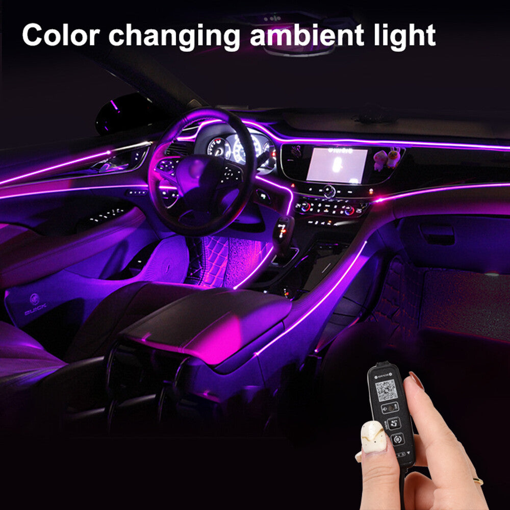 5M Multicolour Interior Car Lights Car LED Strip Light w/App RGB Lighting Kit