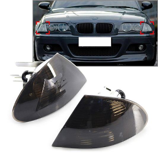Left + Right turn signal indicator corner lights applicable to 99-01 for BMW 3 Series E46 sedan