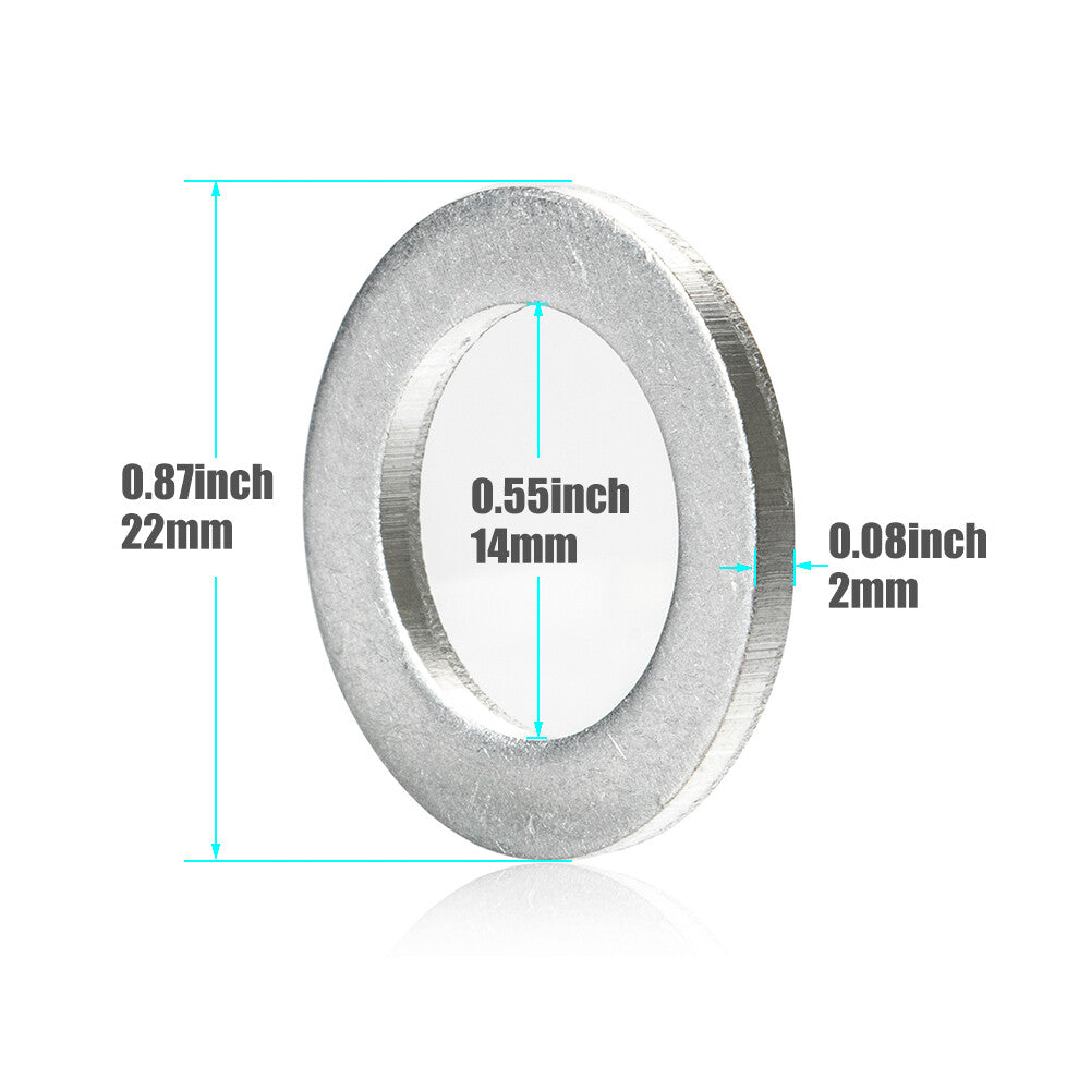 100PCS 14mm 94109-14000 for Honda / for Acura Oil Drain Plug Crush Washers Aluminum