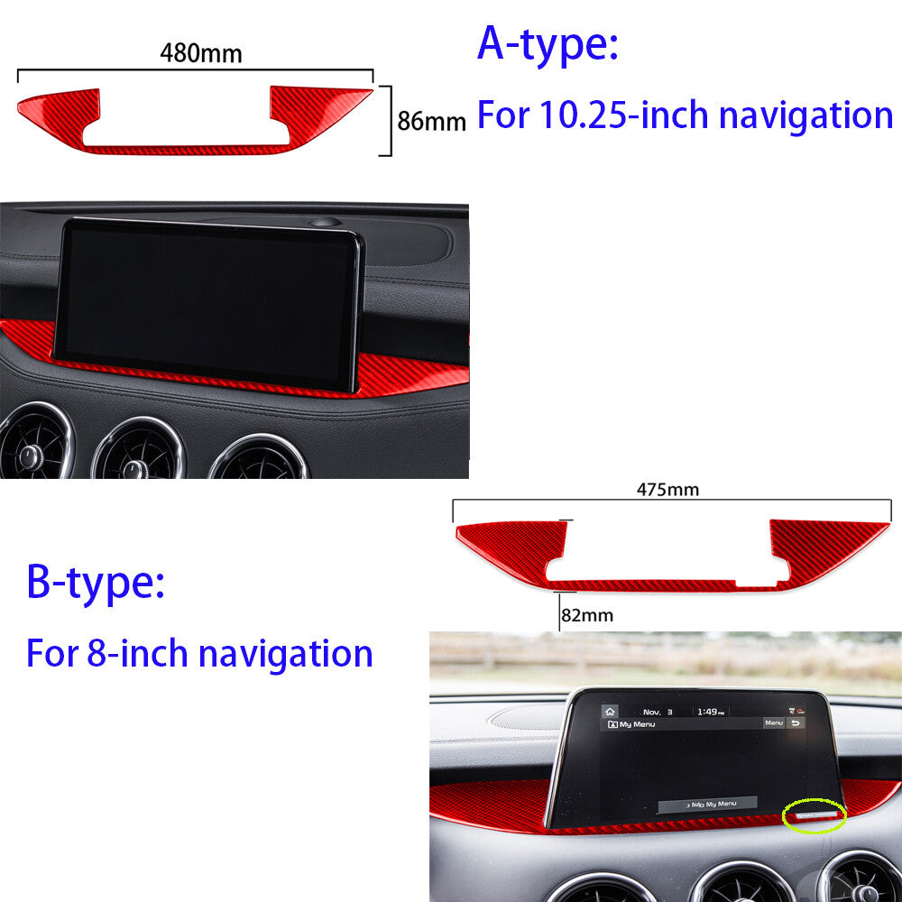 for Kia Stinger 2019-23 RHD 8 inch Navigation LCD Display Screen Trim Red Carbon