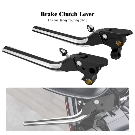 Black Brake Clutch Levers Fit for Harley Touring Street Electra Road Glide 09-13