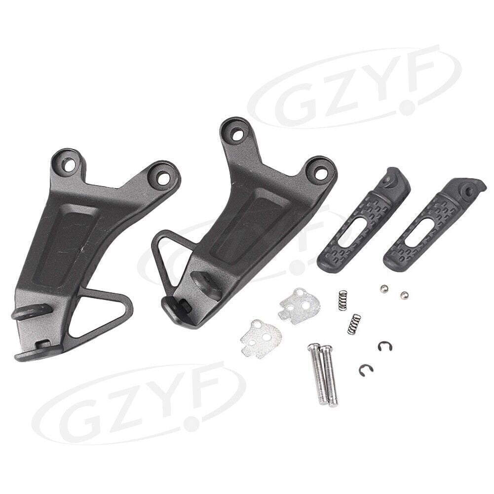 2x Rear Footrest Foot Pegs Rest Pedals Kit for Honda CBR 600 RR 2003-2004 Black