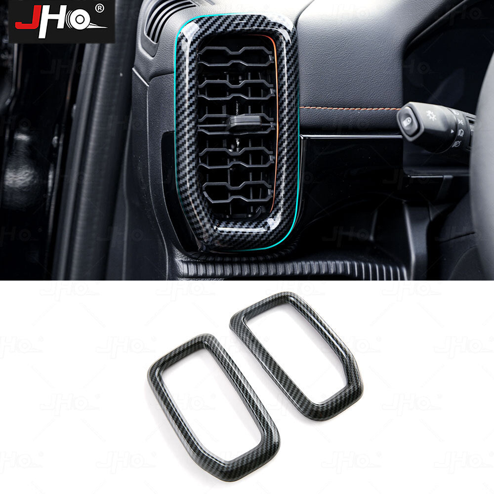 Carbon fiber Center Console Side Air Vent Outlet Panel Cover for Ford Ranger New