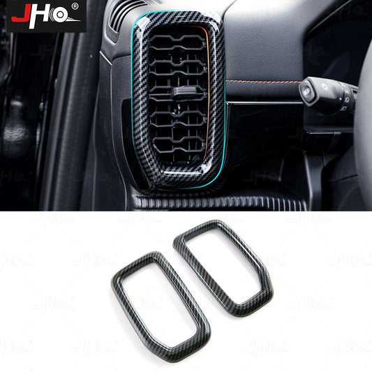 Carbon fiber Center Console Side Air Vent Outlet Panel Cover for Ford Ranger New