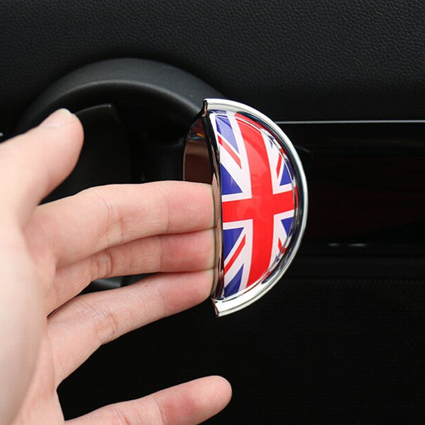3D Union Jack Front Rear Car Door Handle Sticker for MINI Cooper F54 F55 F60