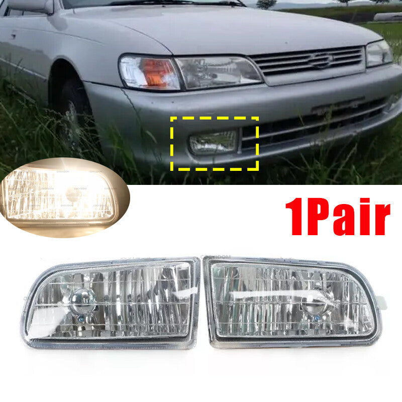 For 1993-1997 for Toyota for Corolla Fog Bumper Light Halogen Lamp Pair Set Left+Right