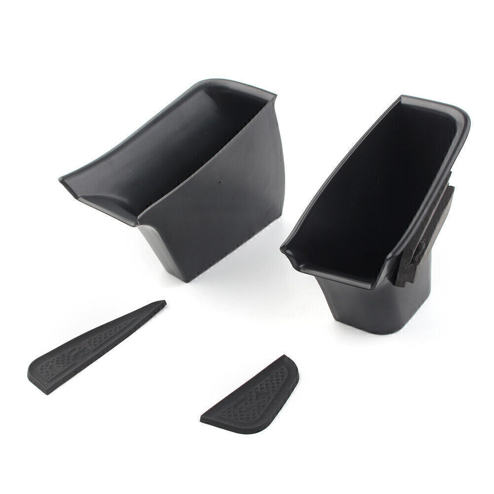 Front Door Handle Armrest Storage Box Tray Bin Kit Fit for Audi Q7 2016-2018 Car