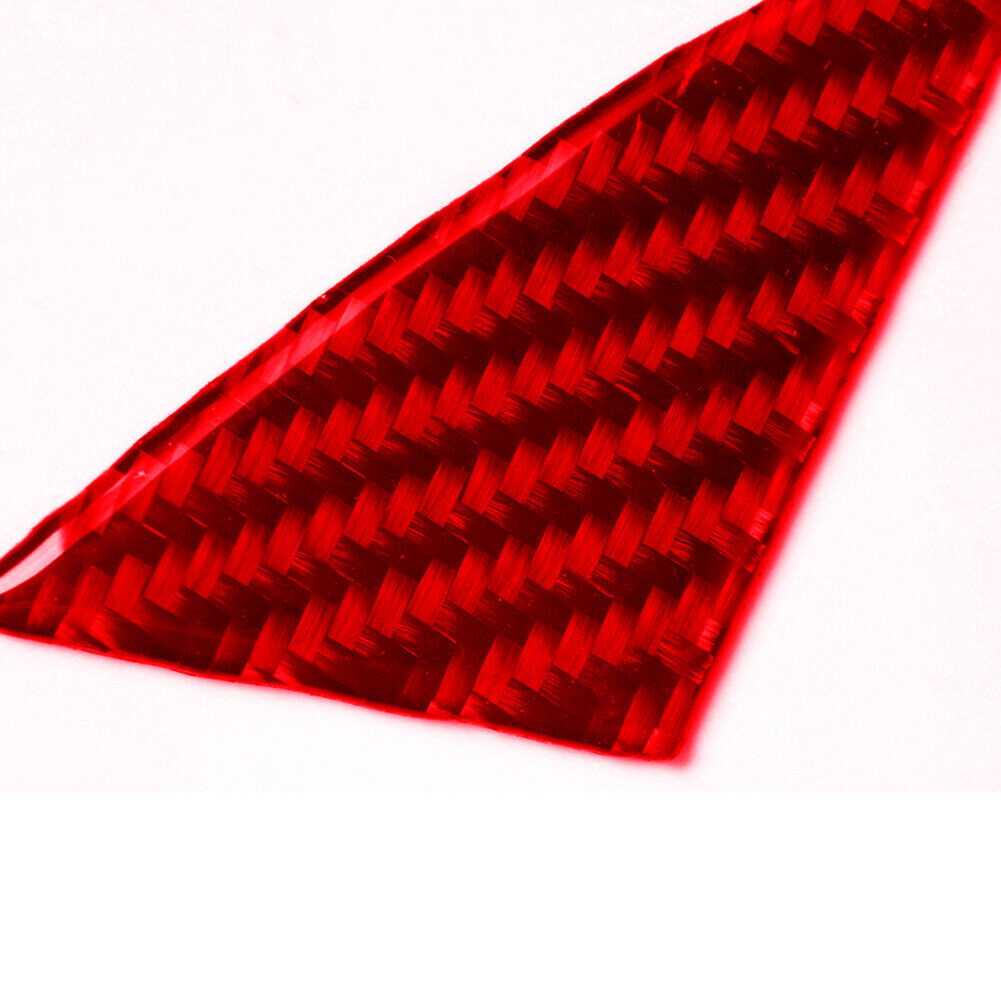 2x red carbon fiber front door column trim for BMW 6 Series F12 F13 2011-2018